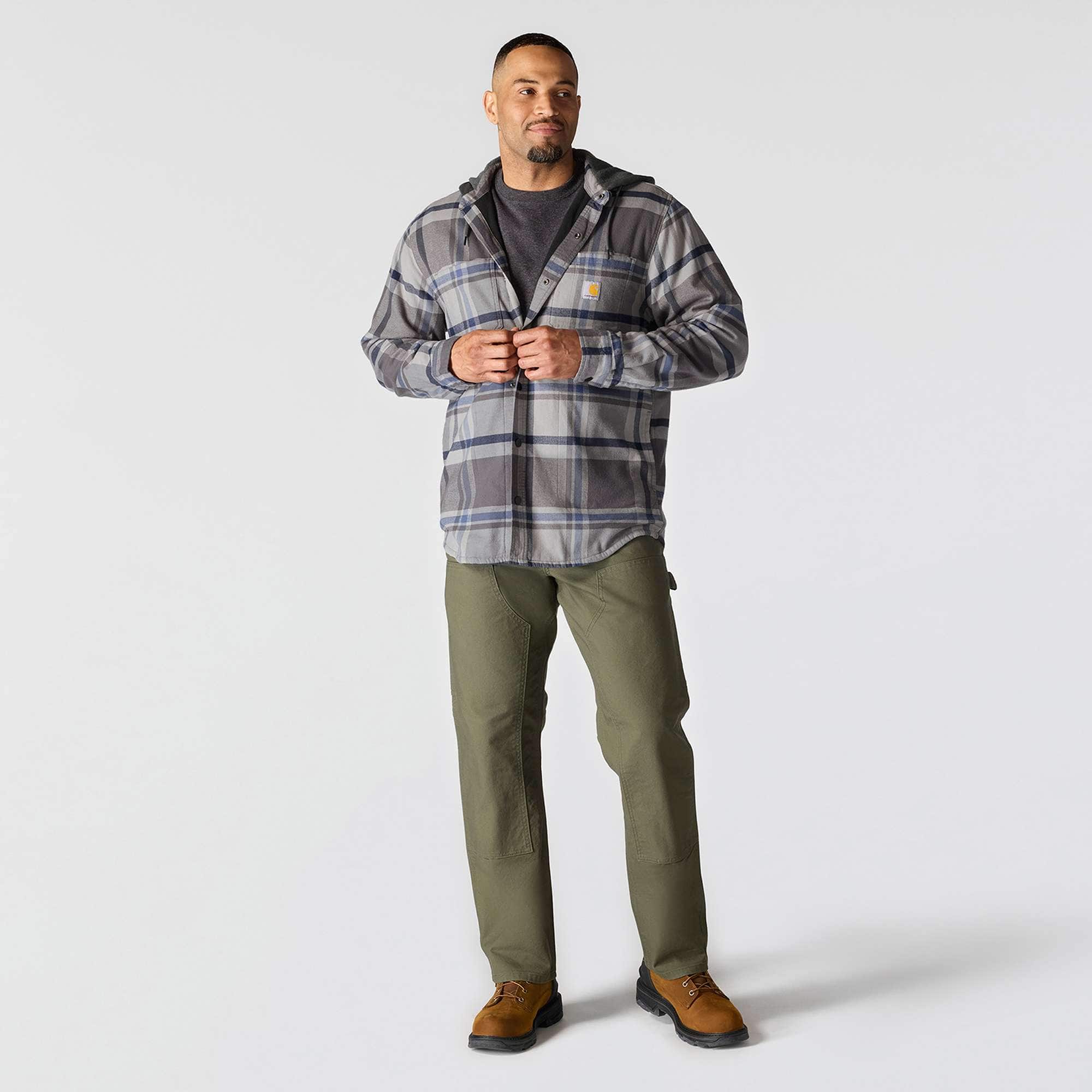Men's hamilton relaxed fit plaid hooded shirt jac - men's shirt jackets
