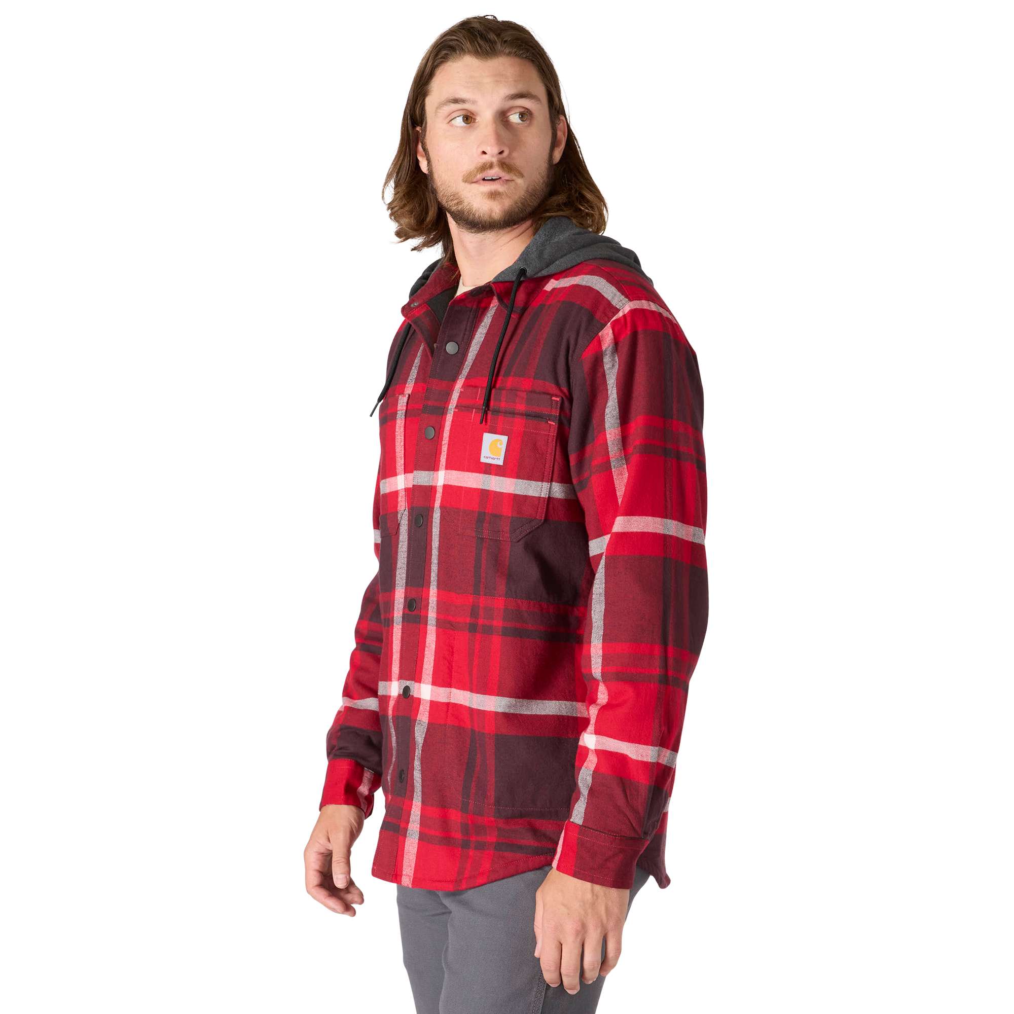 Men's hamilton relaxed fit plaid hooded shirt jac - men's shirt jackets