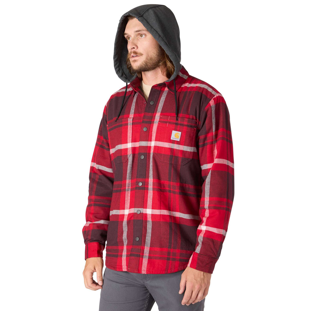 Men's hamilton relaxed fit plaid hooded shirt jac - men's shirt jackets