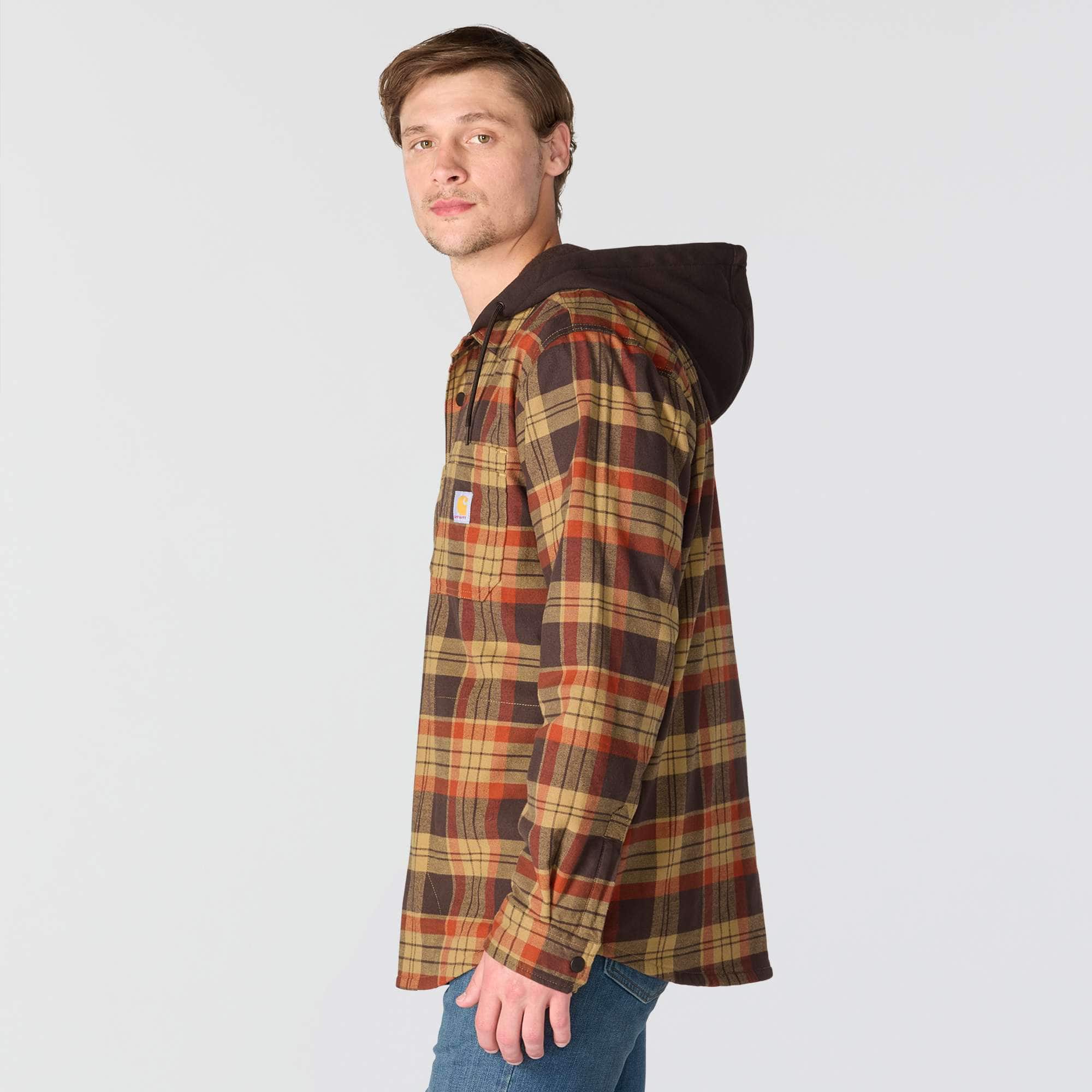 Men's hamilton relaxed fit plaid hooded shirt jac - men's shirt jackets