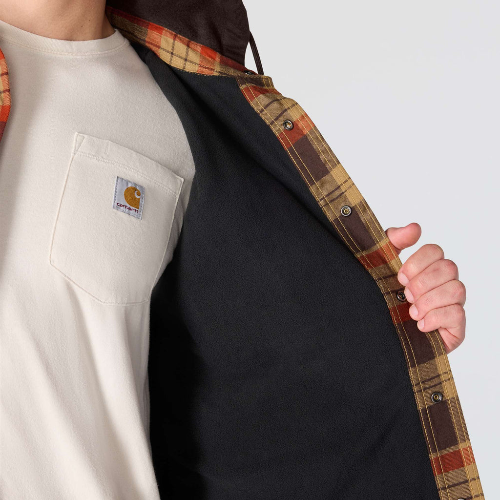 Men's hamilton relaxed fit plaid hooded shirt jac - men's shirt jackets