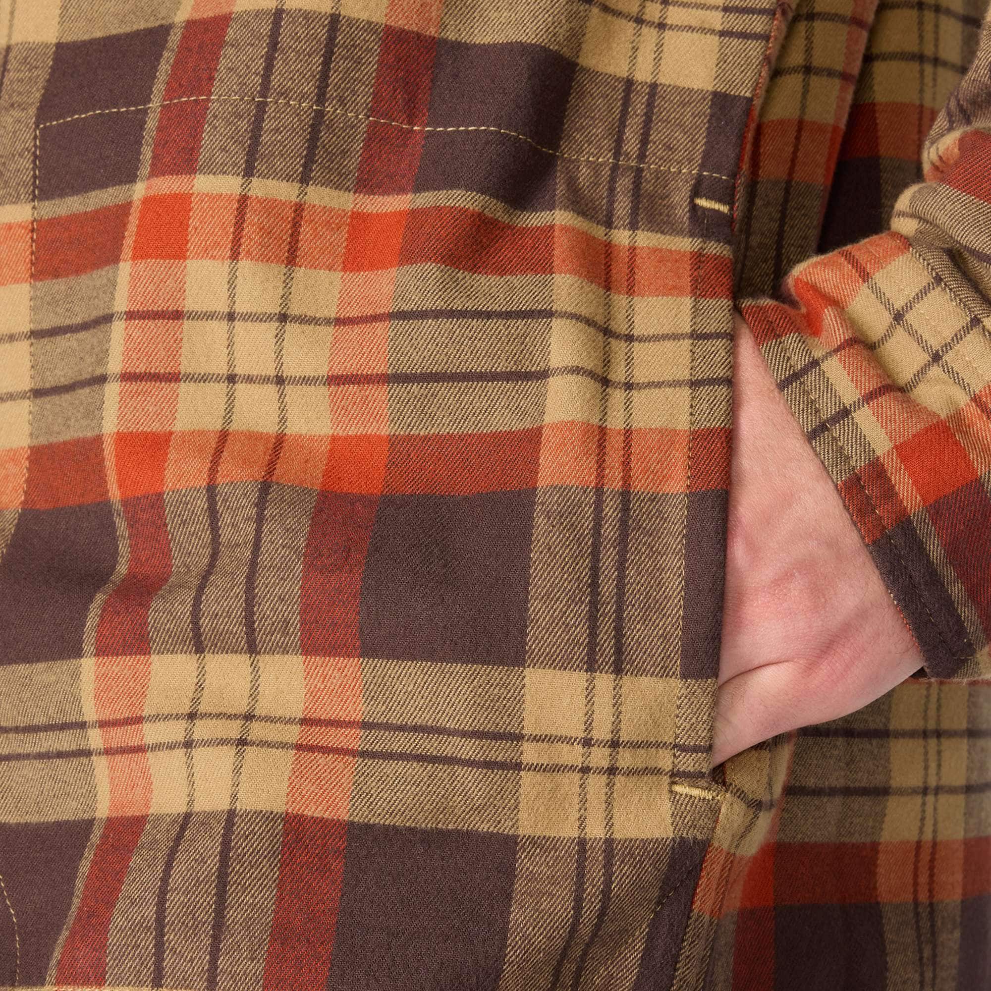 Men's hamilton relaxed fit plaid hooded shirt jac - men's shirt jackets
