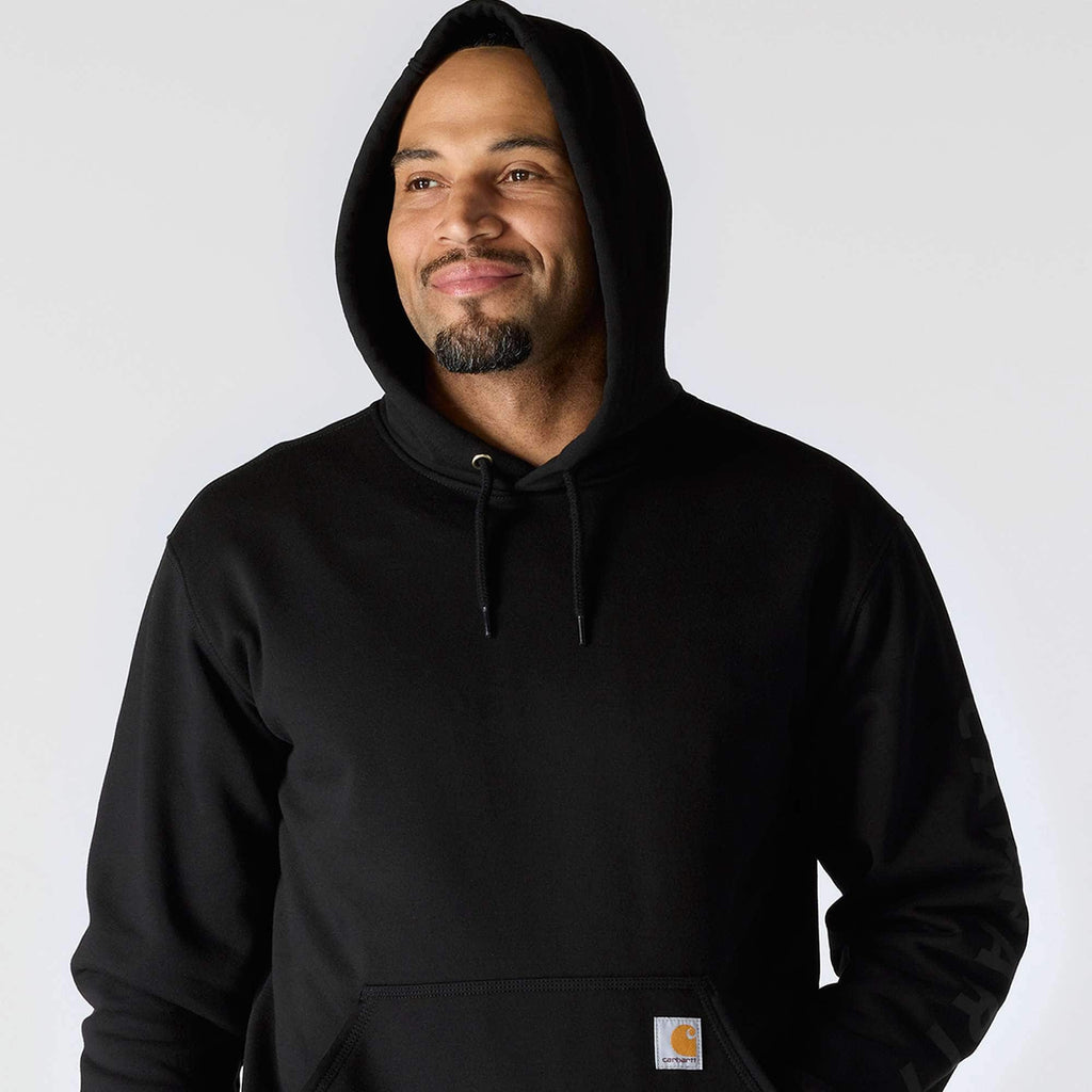 Men's loose fit midweight logo graphic hoodie - rain defender hoodies