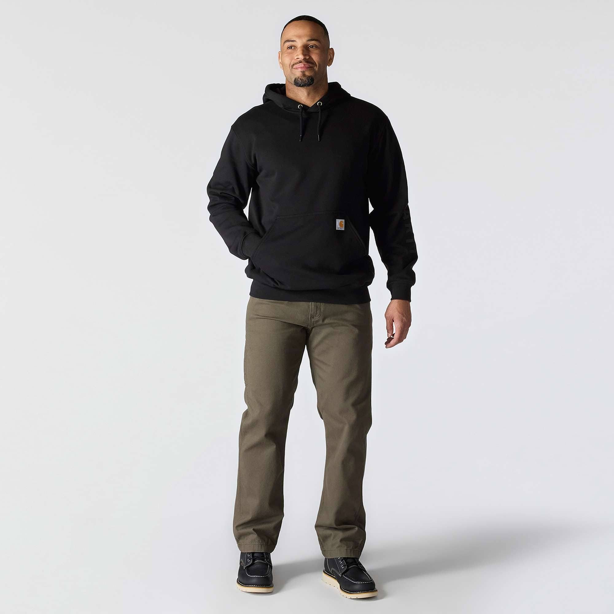 Men's loose fit midweight logo graphic hoodie - rain defender hoodies