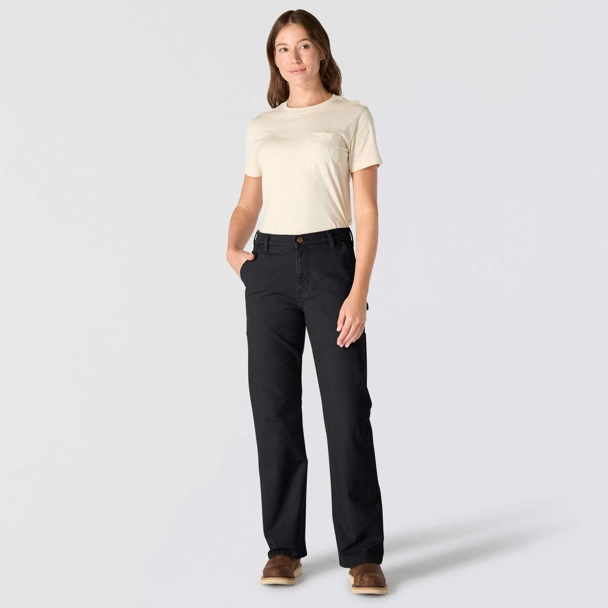 Women's carpenter canvas work pants