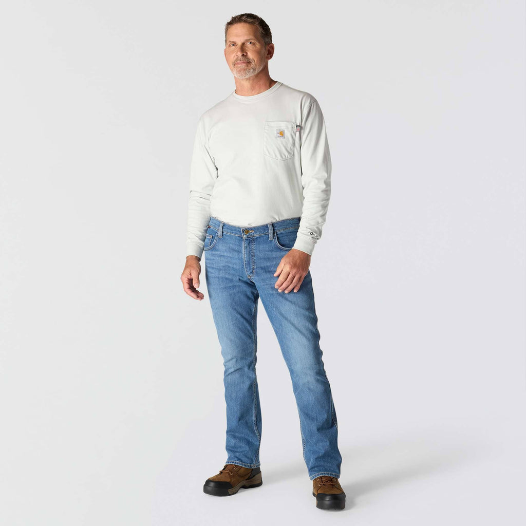 Men's fr relaxed fit bootcut rugged flex fire resistant work jeans