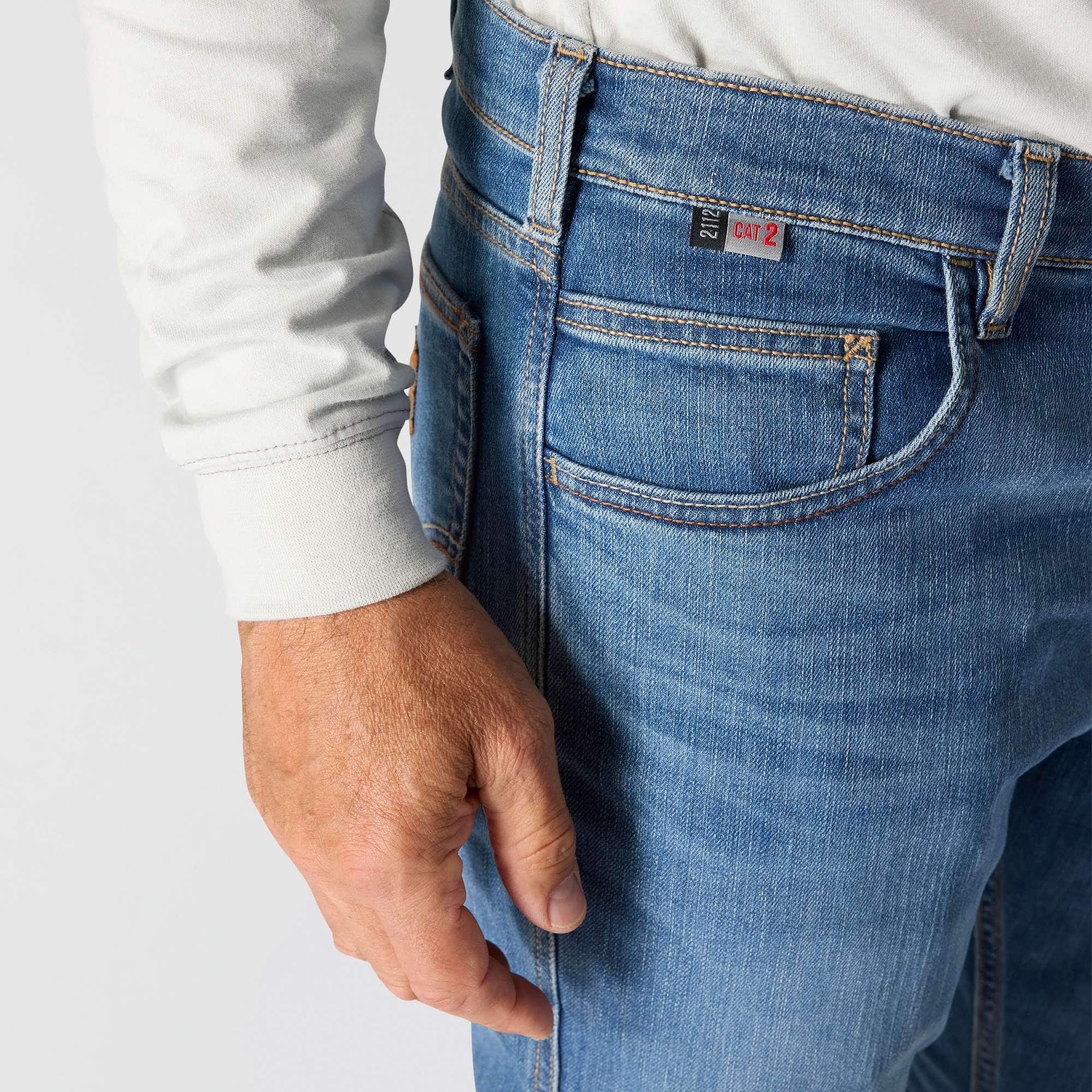 Men's fr relaxed fit bootcut rugged flex fire resistant work jeans