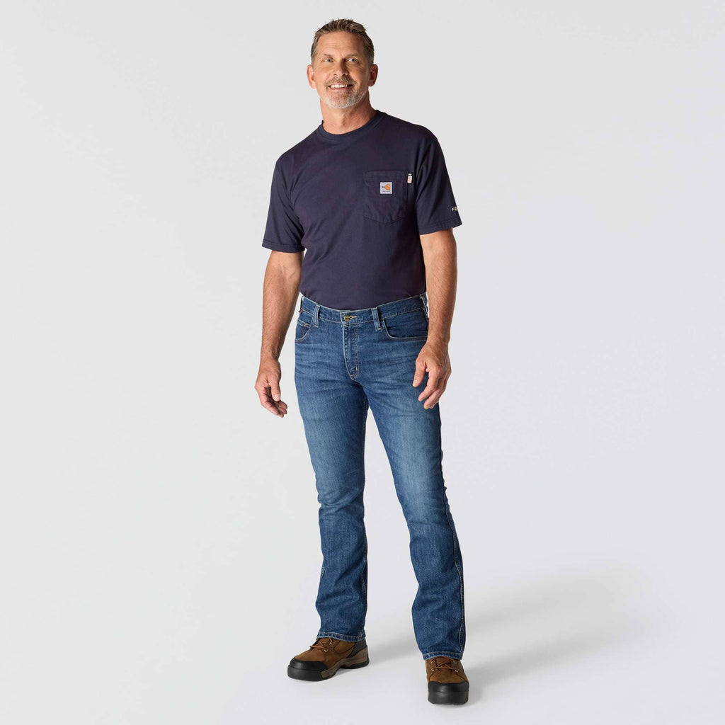 Men's fr relaxed fit bootcut rugged flex fire resistant work jeans