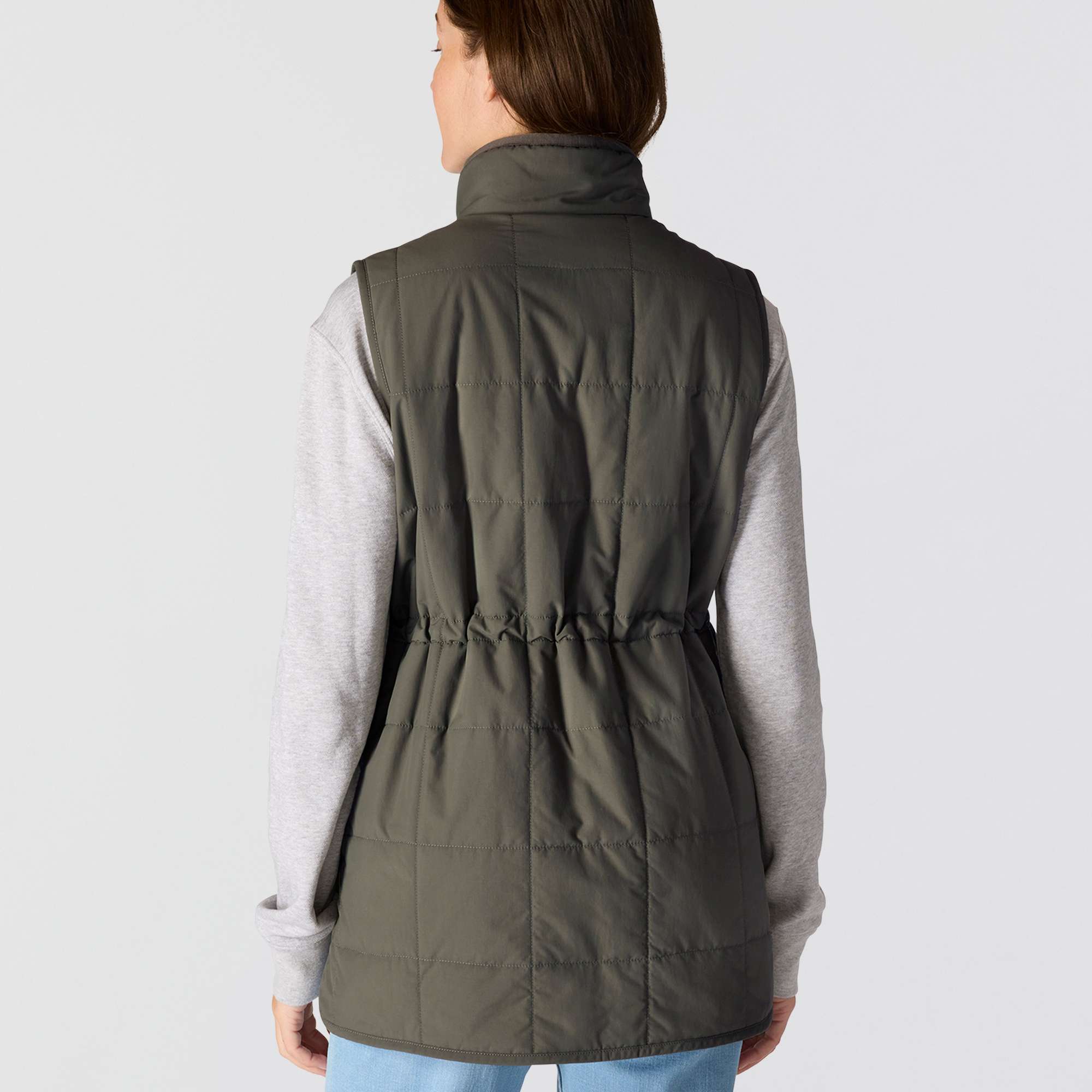 Women's sherpa-lined insulated water resistant vest - rain defender vest