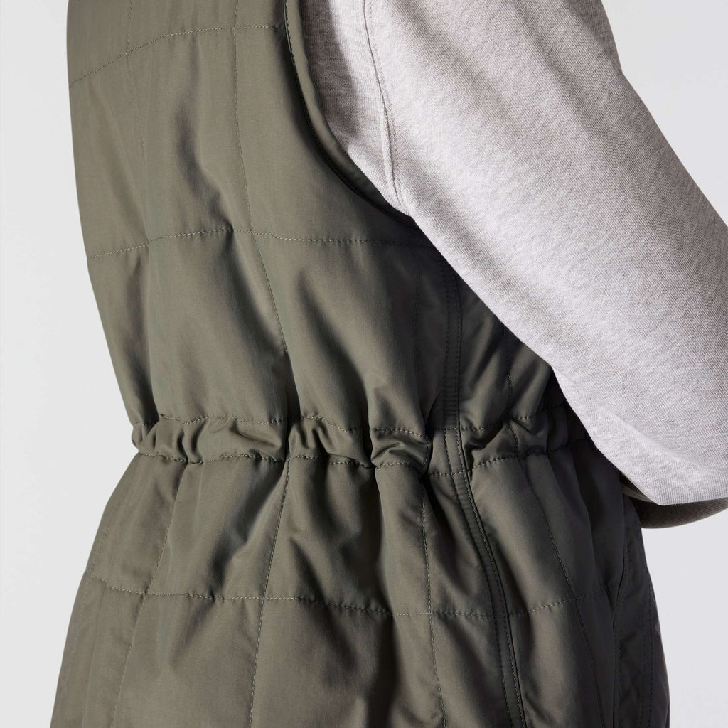 Women's sherpa-lined insulated water resistant vest - rain defender vest