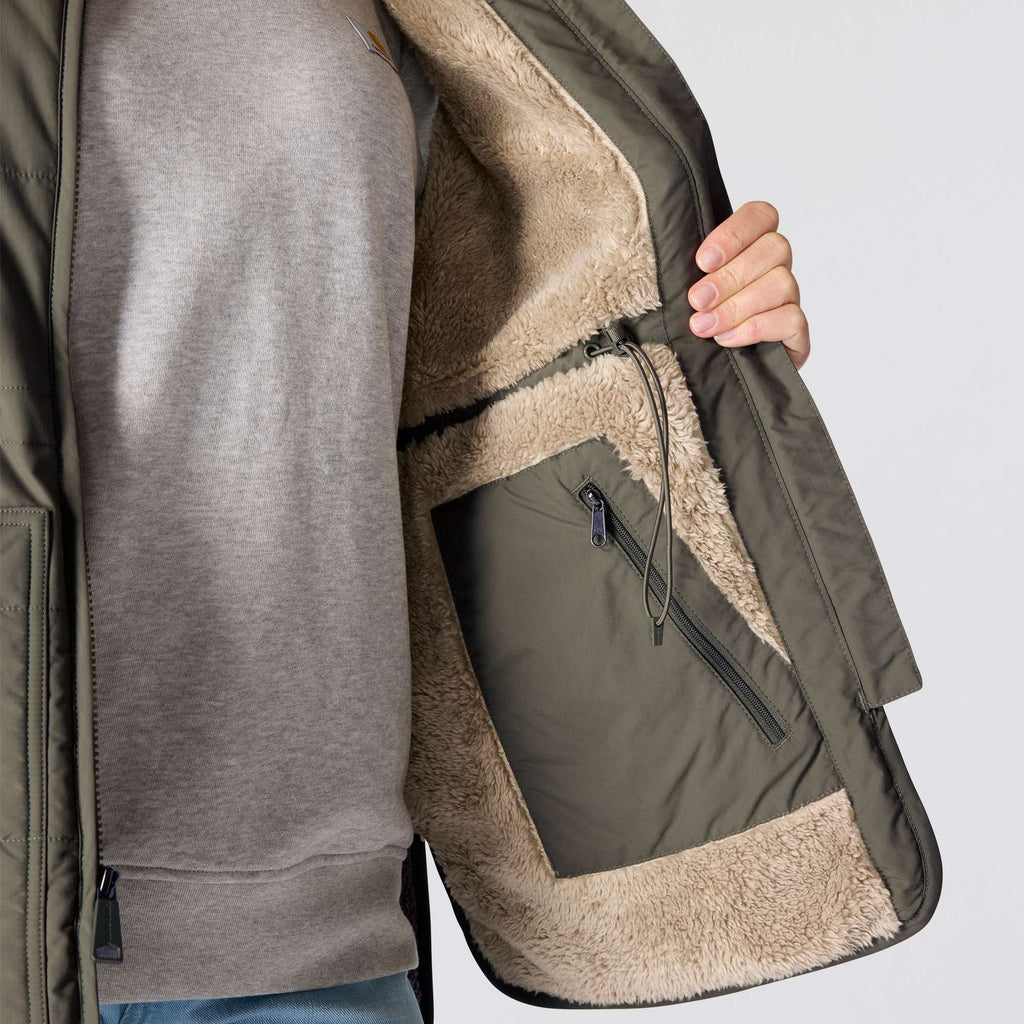 Women's sherpa-lined insulated water resistant vest - rain defender vest