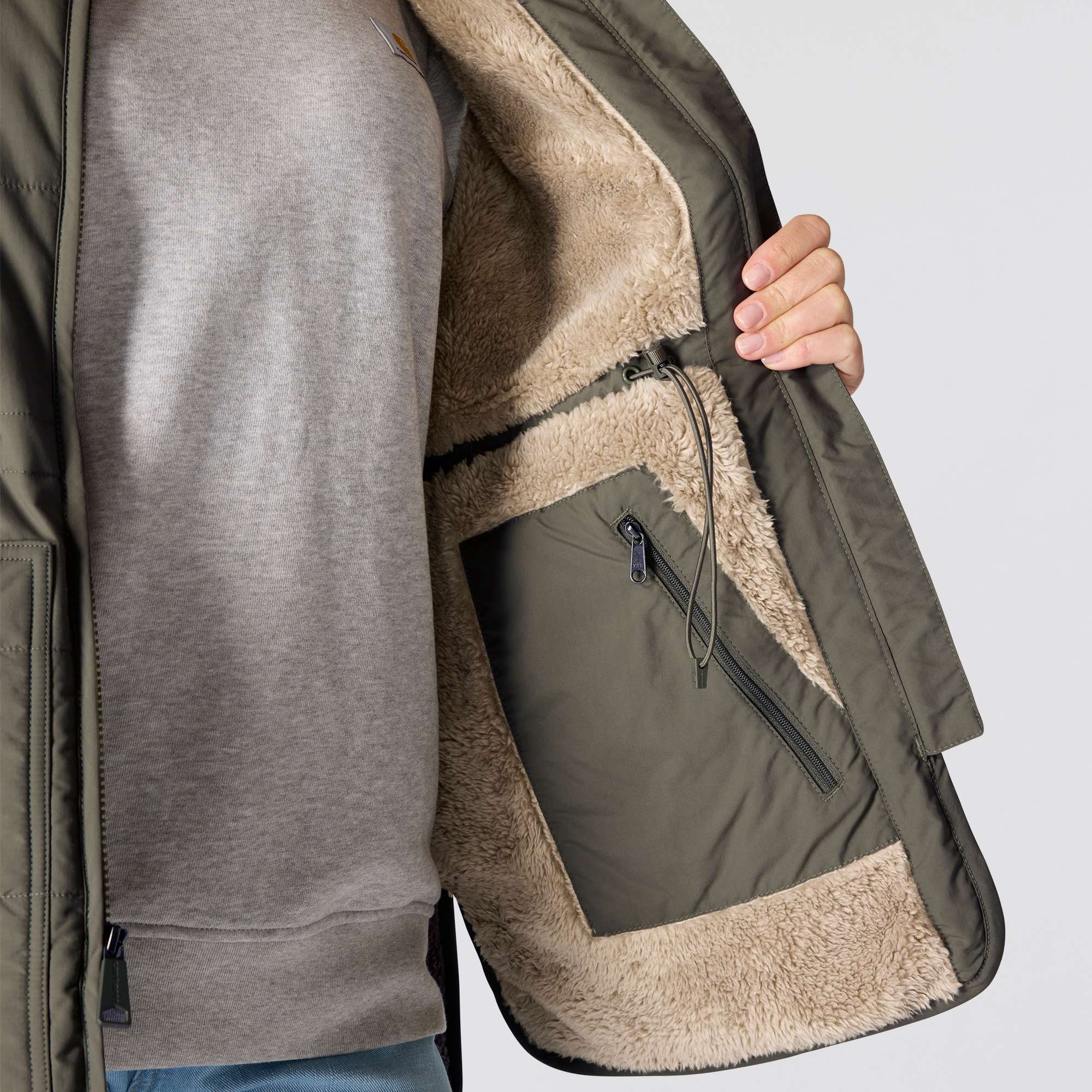 Women's sherpa-lined insulated water resistant vest - rain defender vest