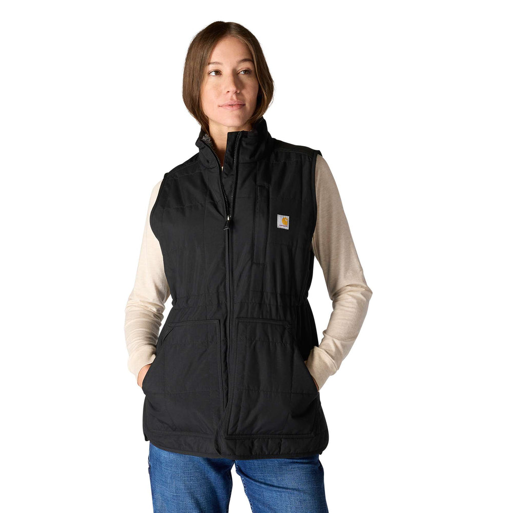 Women's sherpa-lined insulated water resistant vest - rain defender vest