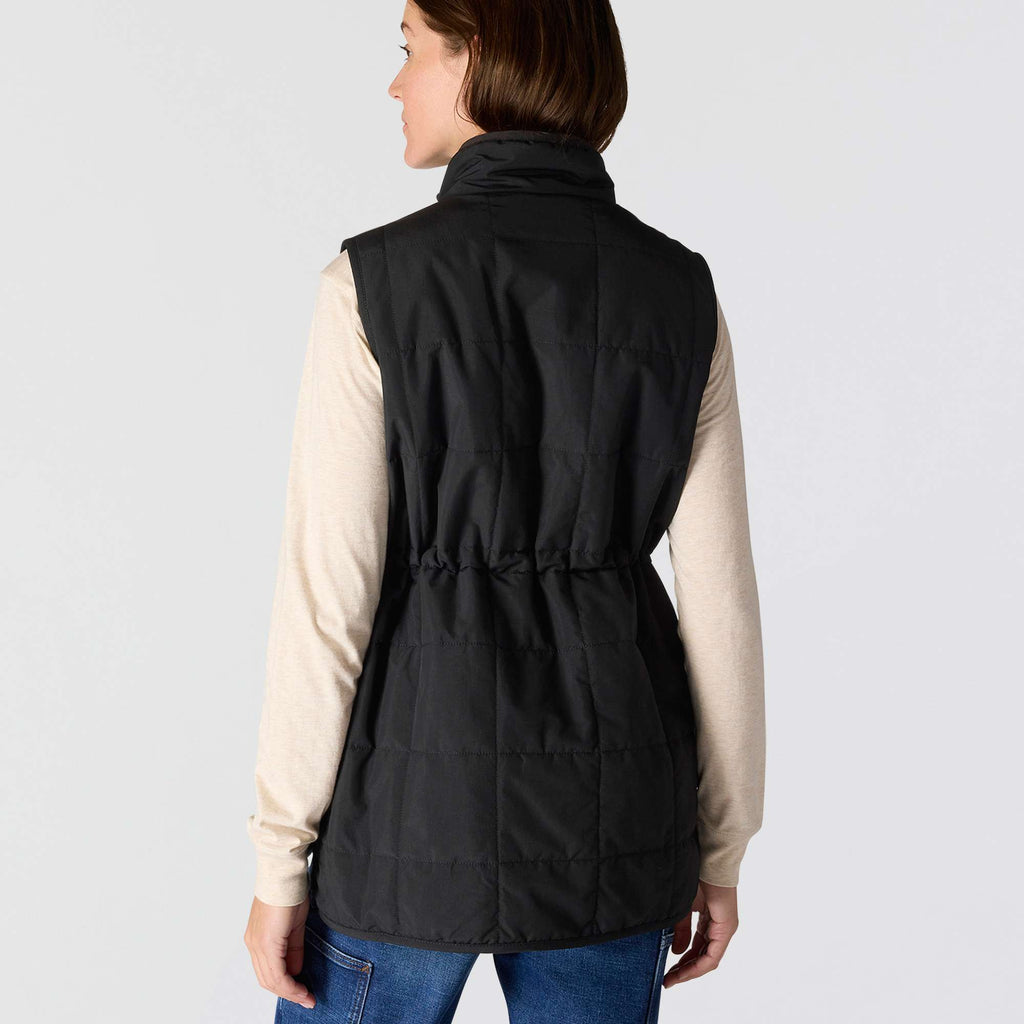 Women's sherpa-lined insulated water resistant vest - rain defender vest