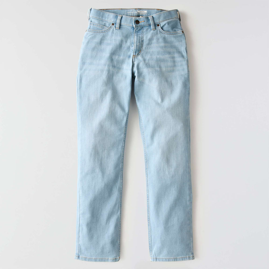Women's essential mid-rise straight leg stretch jeans