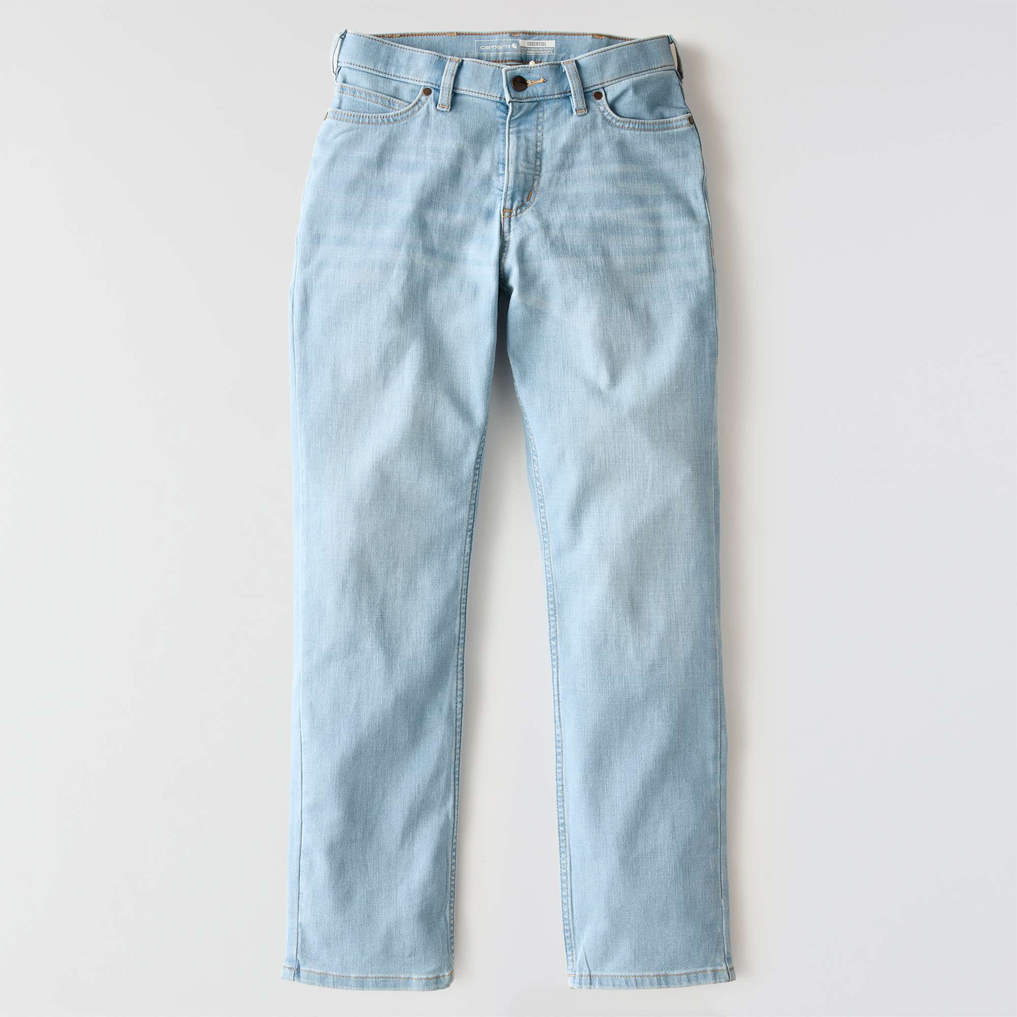 Women's essential mid-rise straight leg stretch jeans