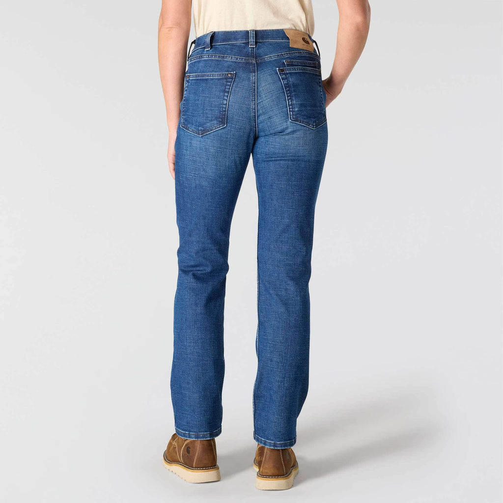 Women's essential mid-rise straight leg stretch jeans