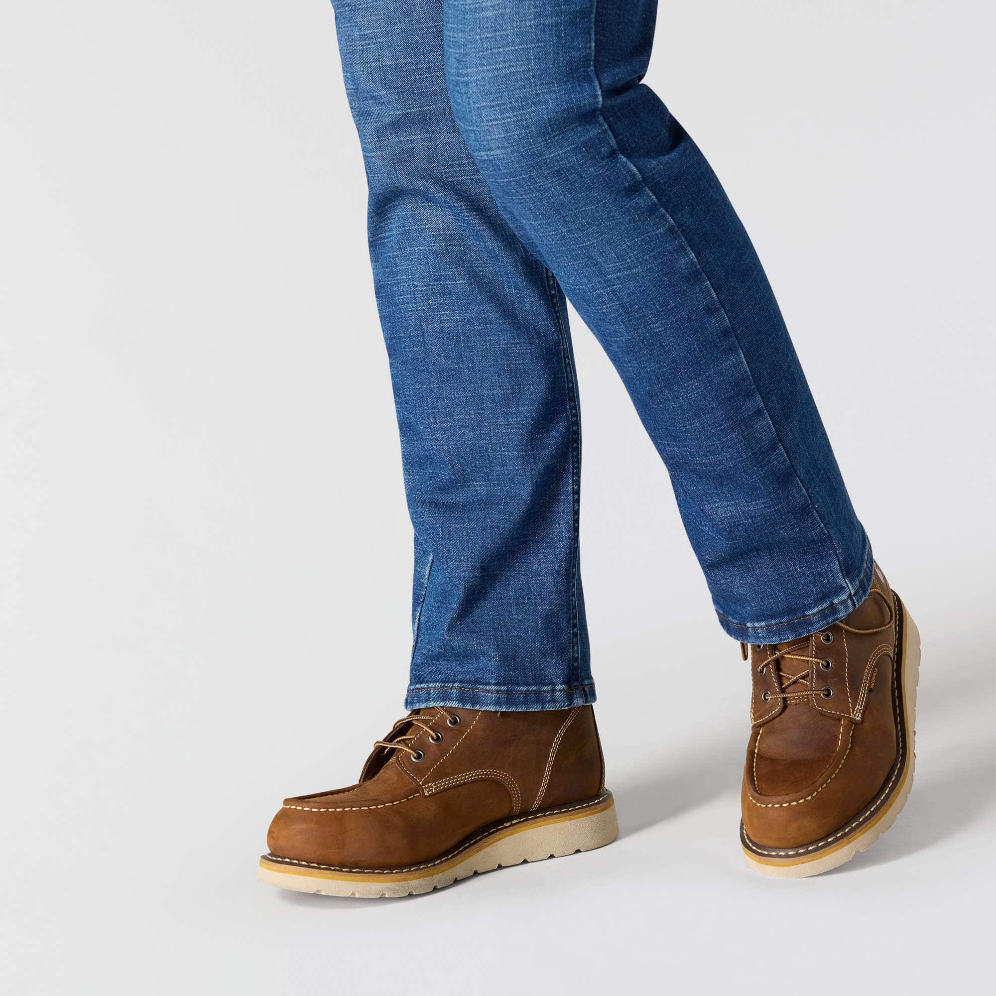 Women's essential mid-rise straight leg stretch jeans