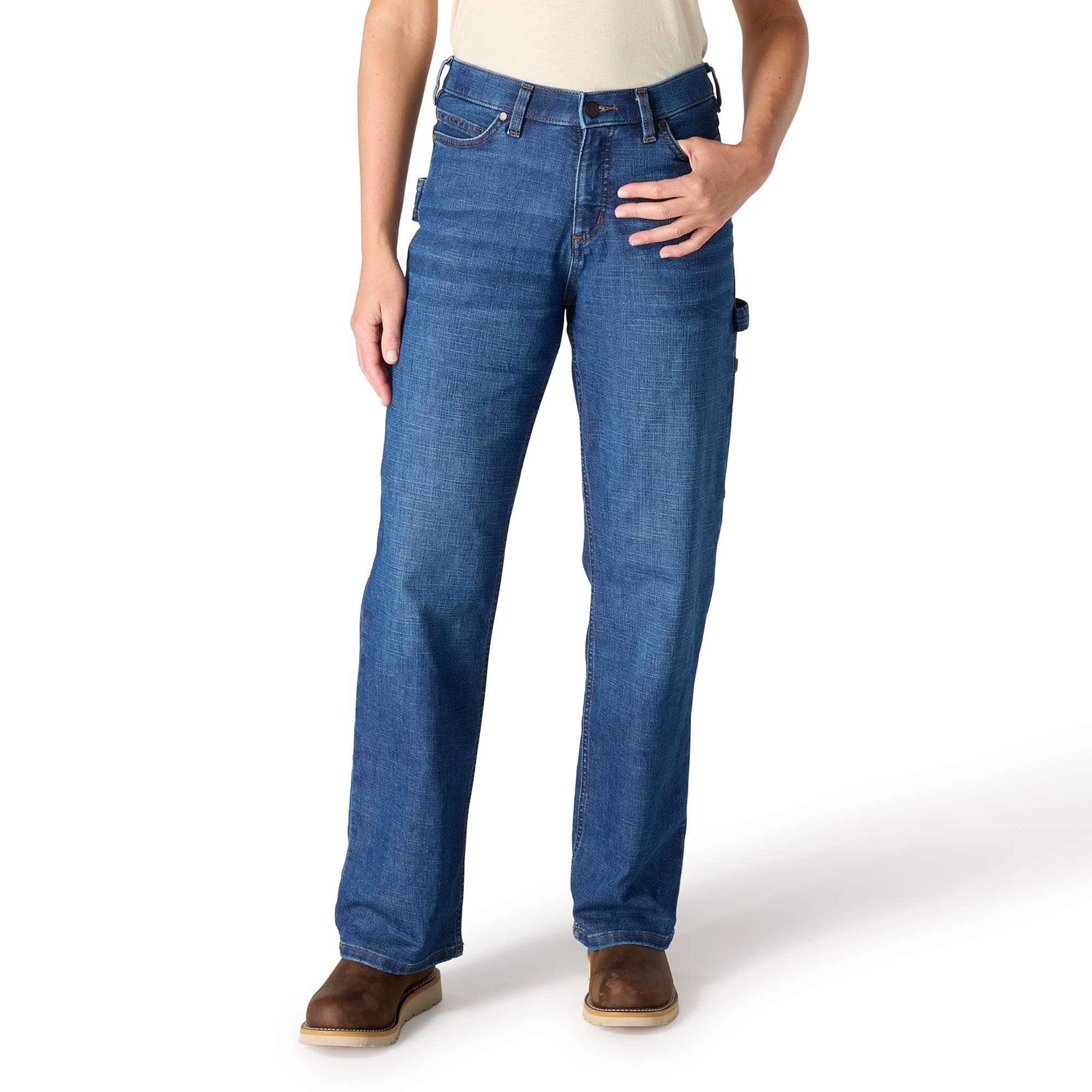 Women's carpenter mid-rise stretch work jeans