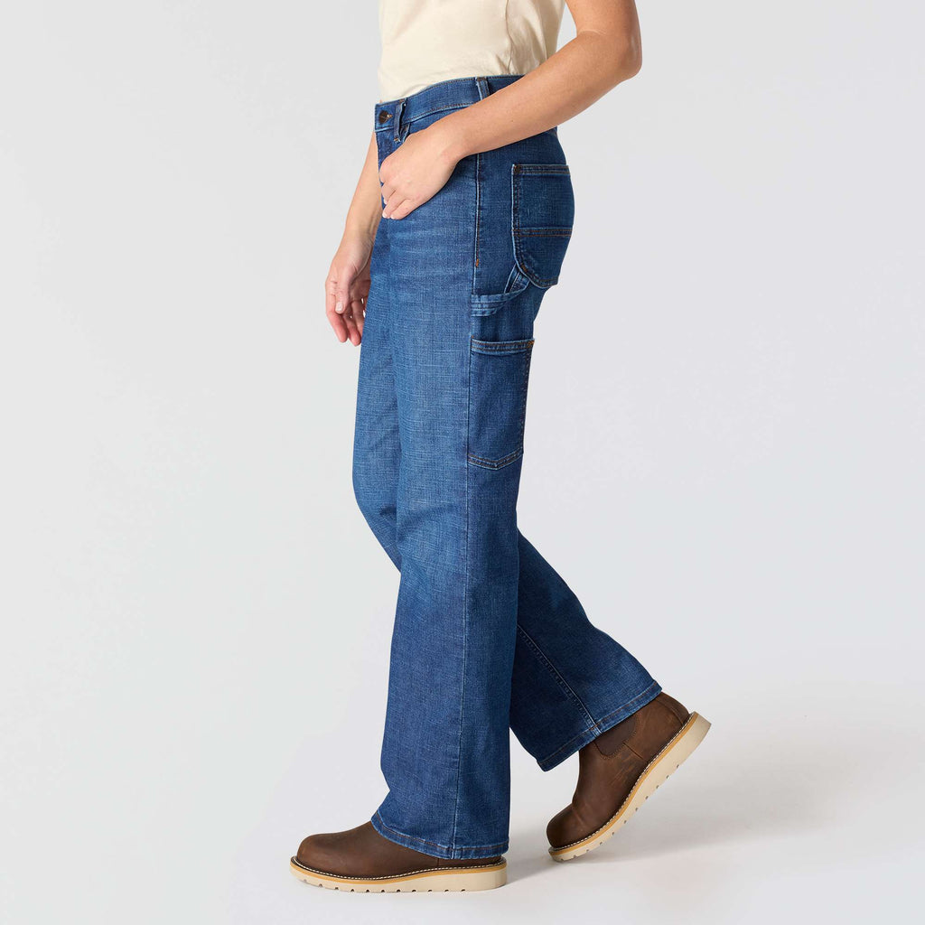 Women's carpenter mid-rise stretch work jeans