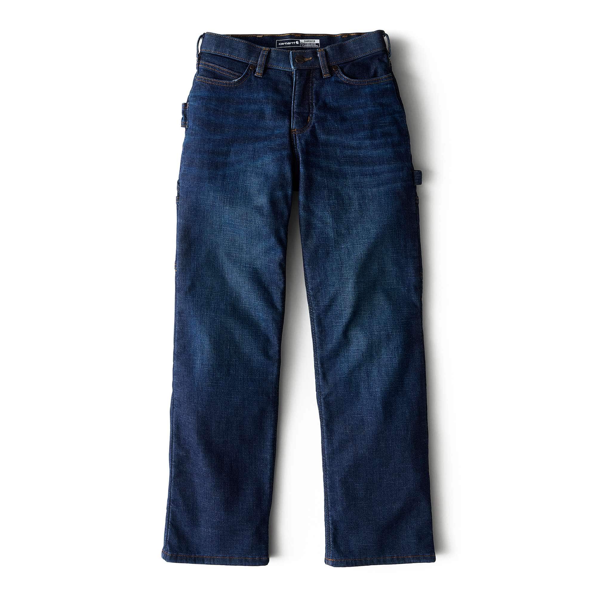 Women's carpenter mid-rise fleece-lined jeans