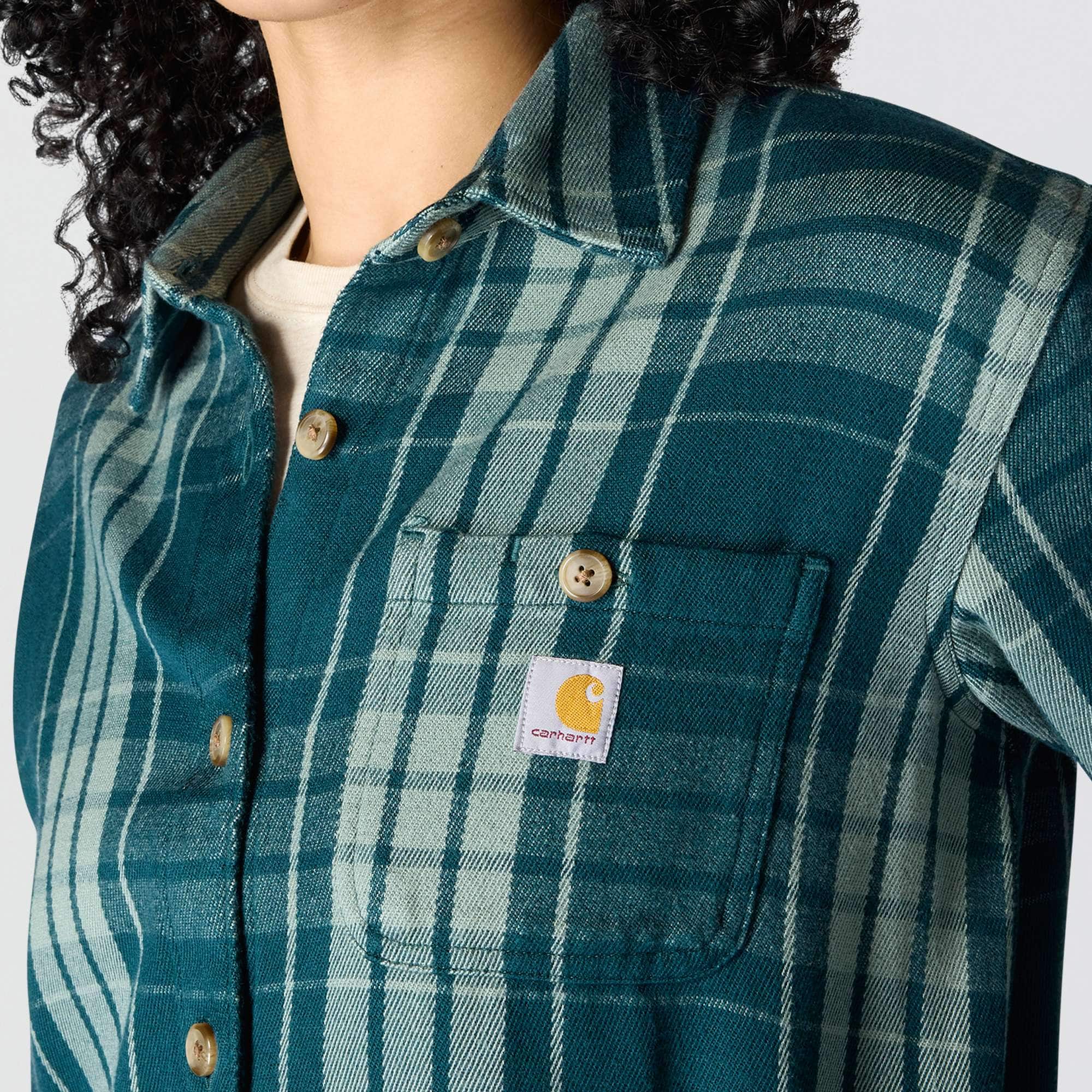 Women's tencel™ fiber series loose fit twill plaid shirt