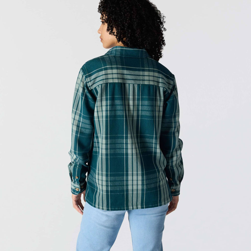 Women's tencel™ fiber series loose fit twill plaid shirt