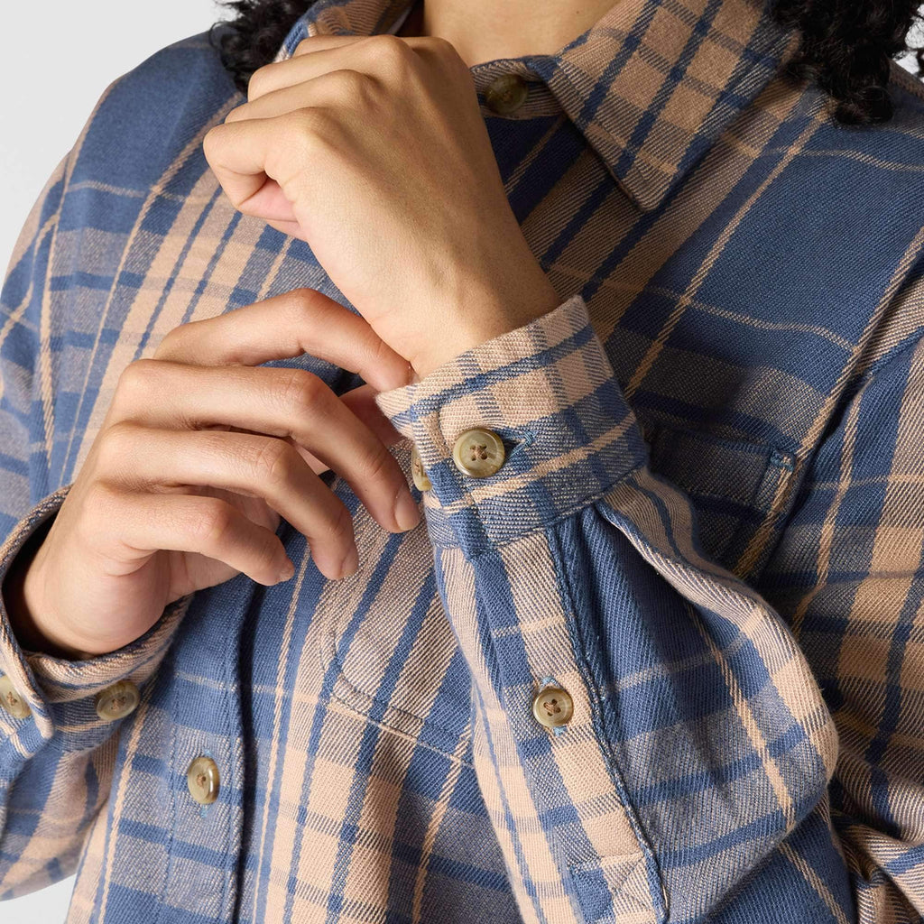 Women's tencel™ fiber series loose fit twill plaid shirt