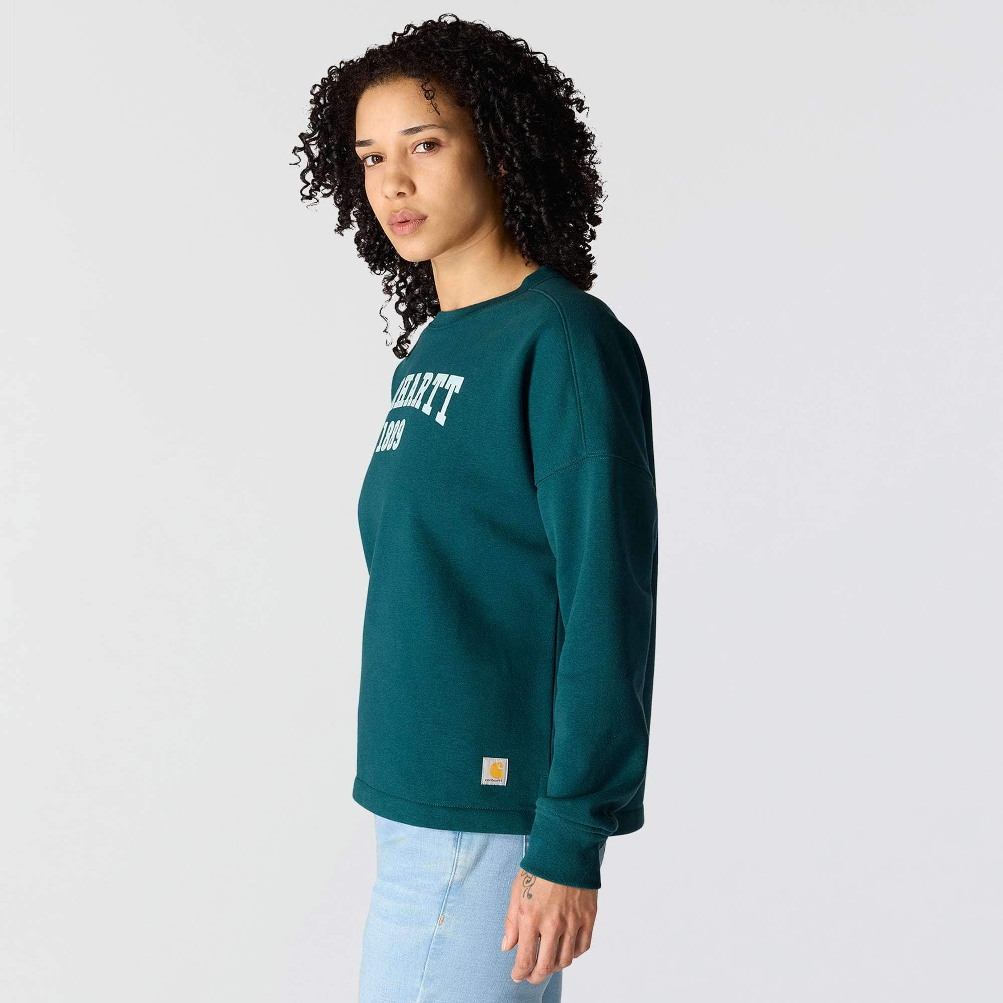 Women's loose fit midweight carhartt 1889 graphic crewneck sweatshirt