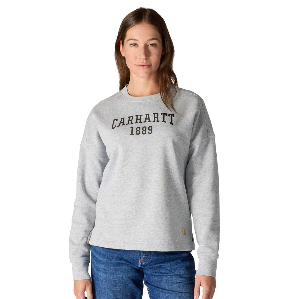 Women's loose fit midweight carhartt 1889 graphic crewneck sweatshirt