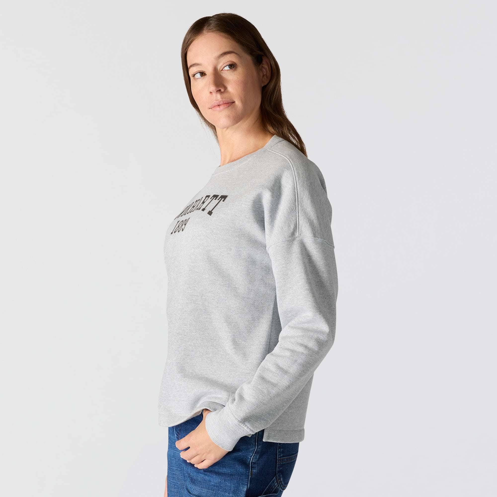 Women's loose fit midweight carhartt 1889 graphic crewneck sweatshirt
