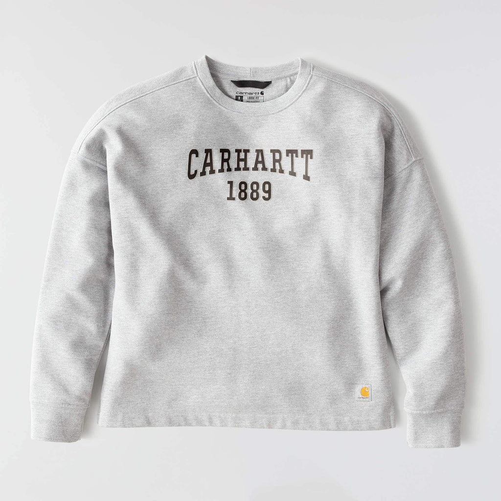 Women's loose fit midweight carhartt 1889 graphic crewneck sweatshirt