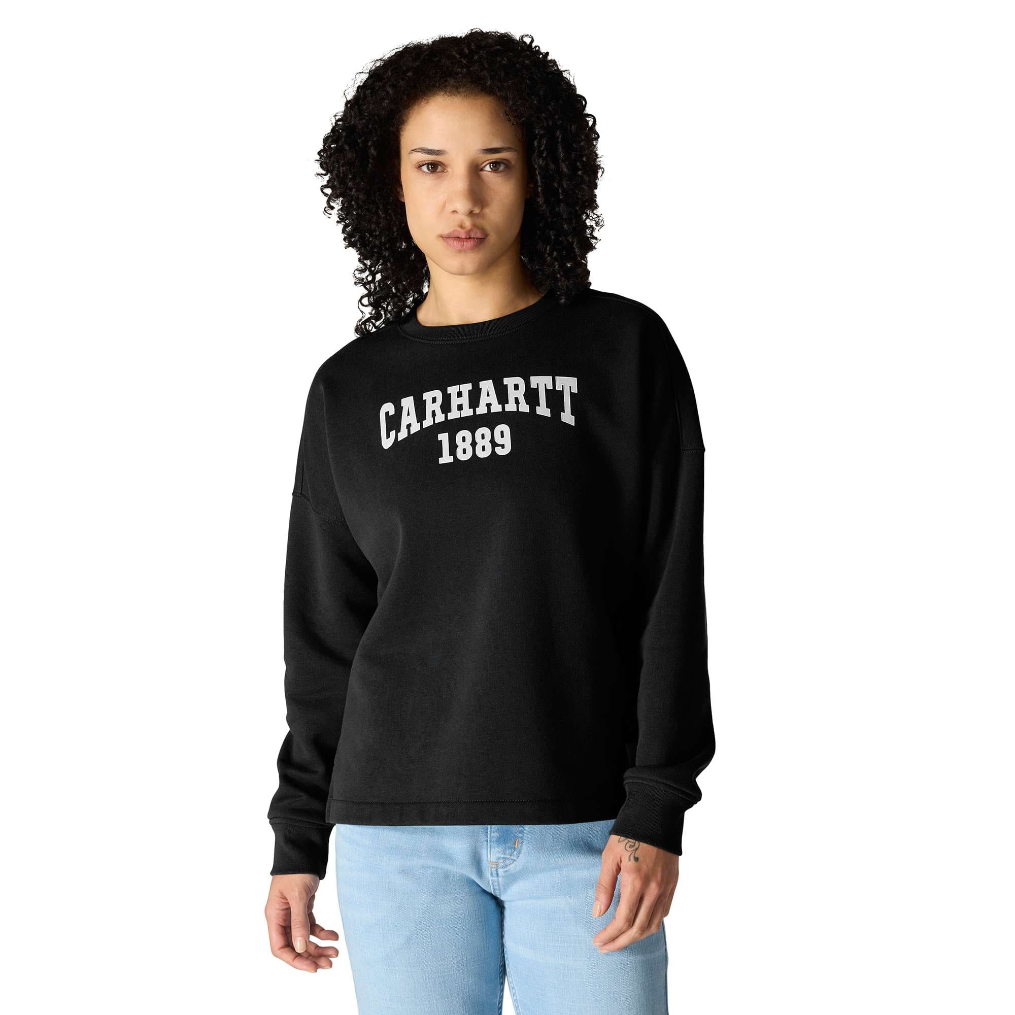 Women's loose fit midweight carhartt 1889 graphic crewneck sweatshirt