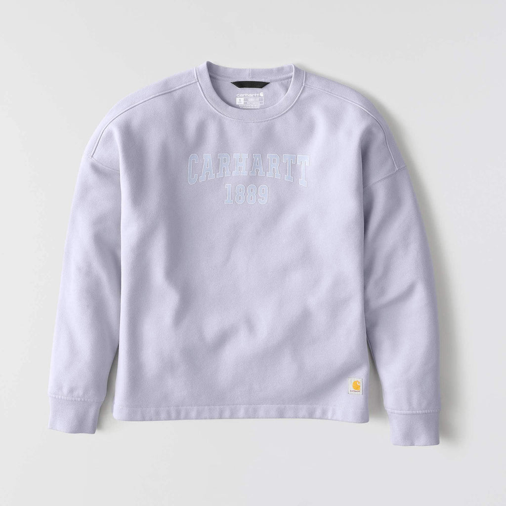 Women's loose fit midweight carhartt 1889 graphic crewneck sweatshirt