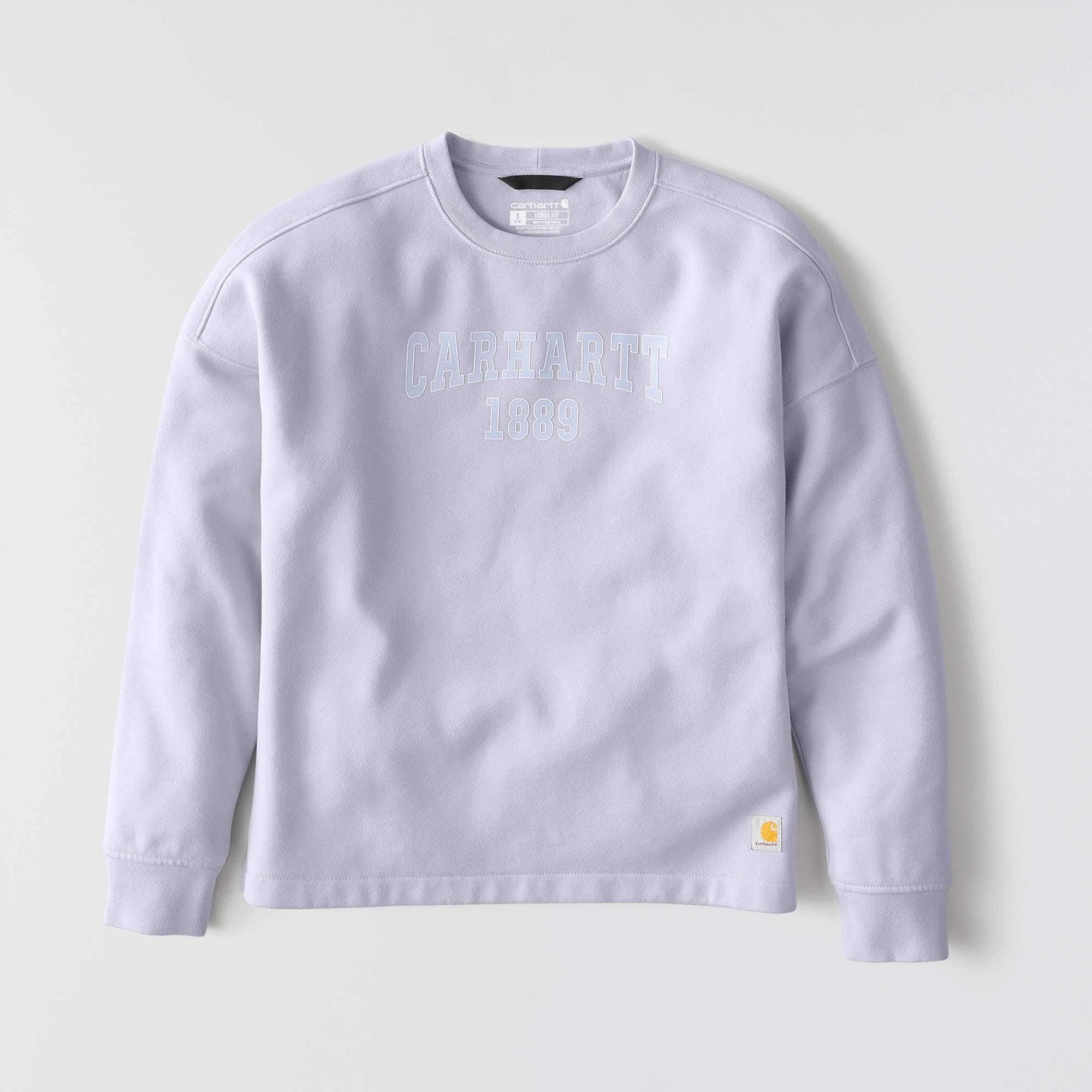Women's loose fit midweight carhartt 1889 graphic crewneck sweatshirt