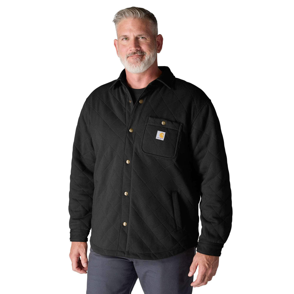 Rain defender® loose fit heavyweight quilted snap front shirt jac