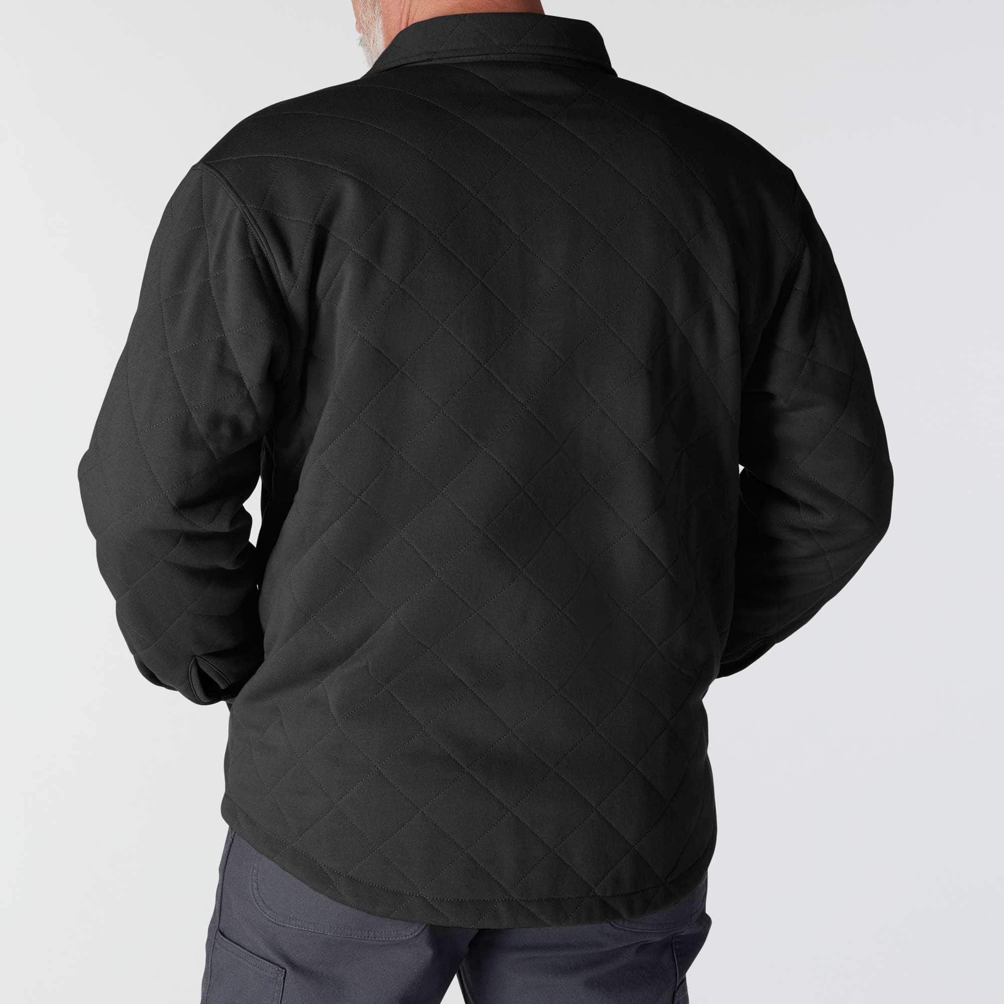 Rain defender® loose fit heavyweight quilted snap front shirt jac