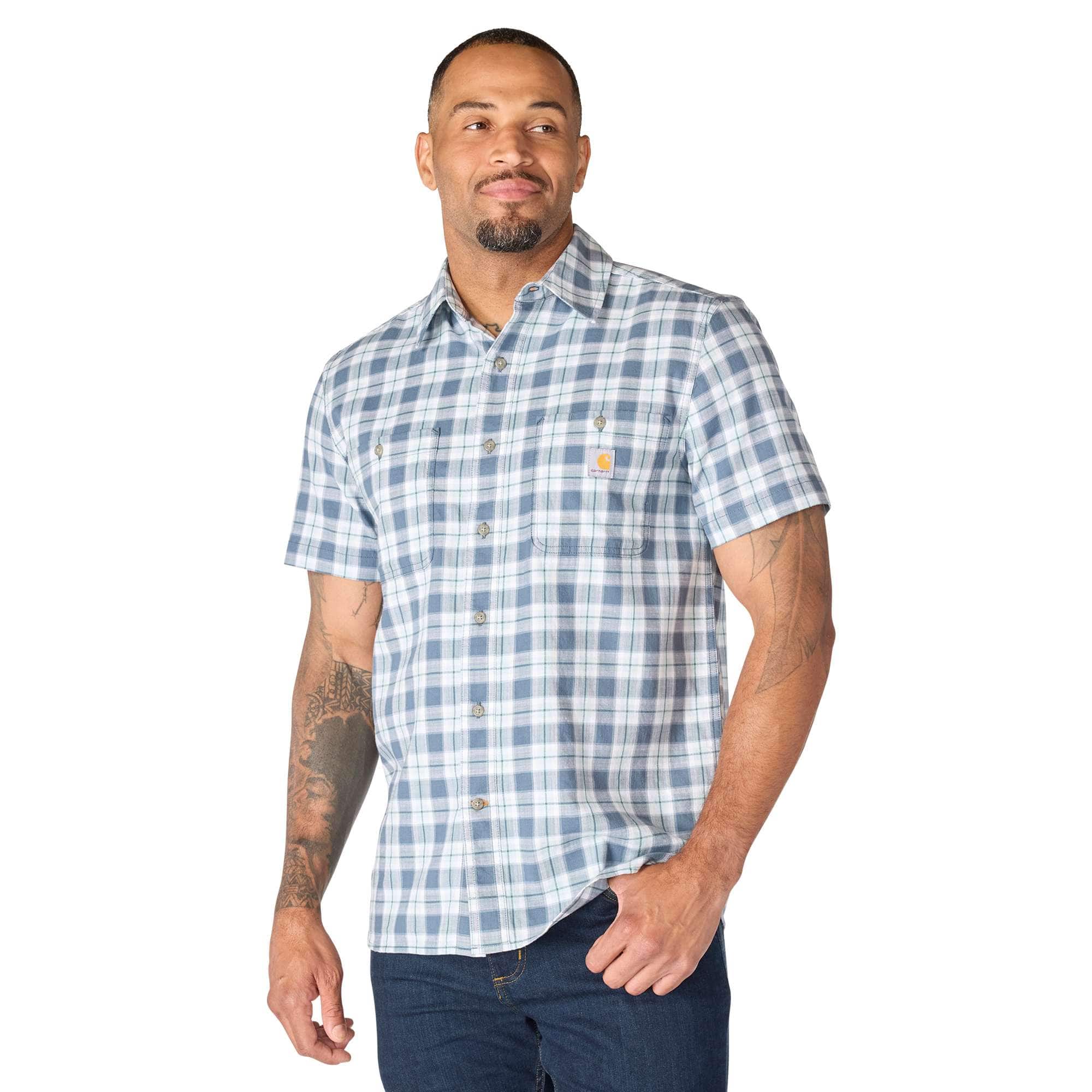 Men's bozeman relaxed fit short sleeve plaid shirt