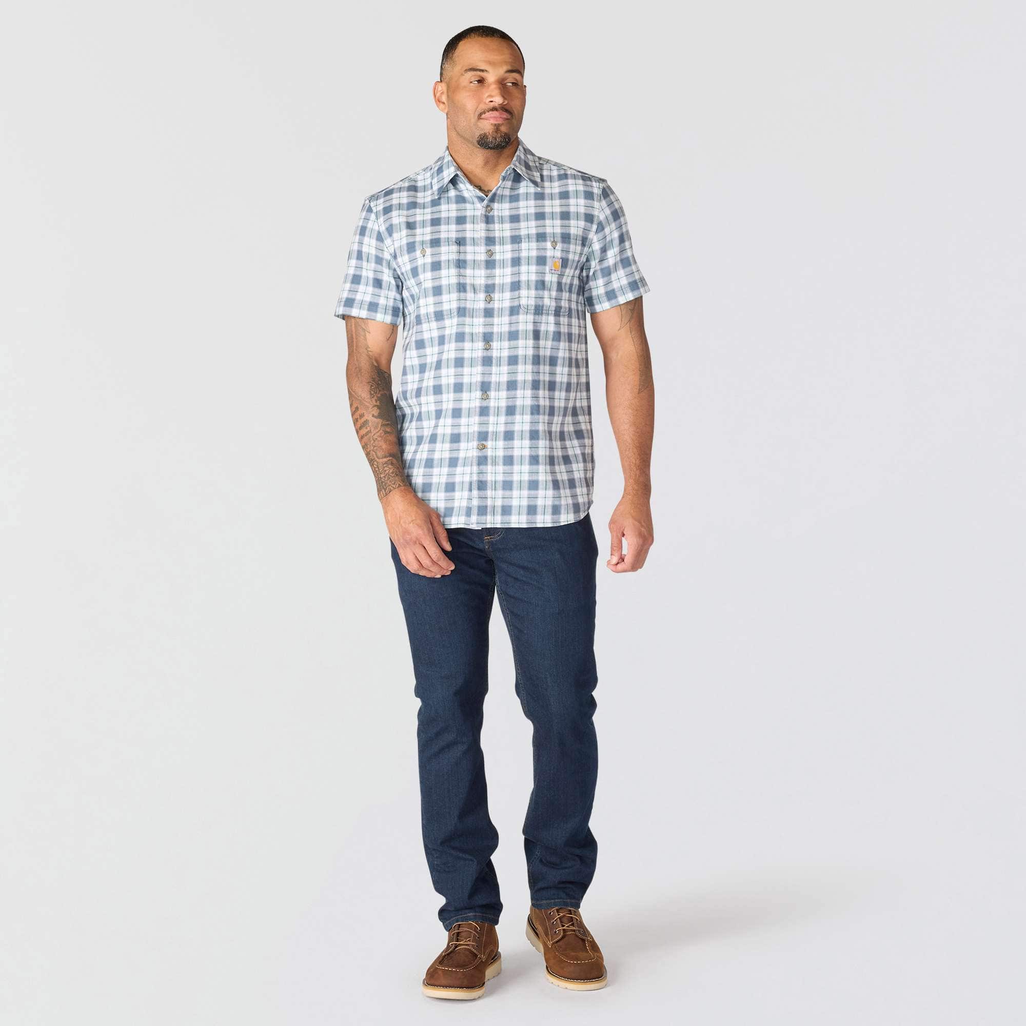 Men's bozeman relaxed fit short sleeve plaid shirt