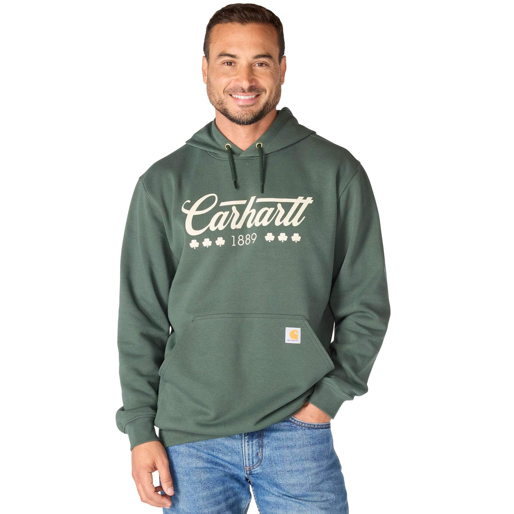 Men's marquette shamrock graphic hoodie - st patrick's day sweatshirt