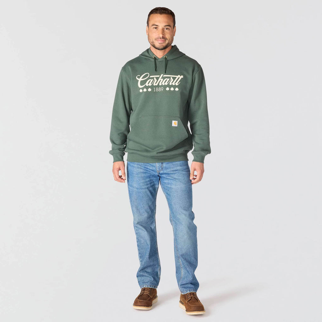 Men's marquette shamrock graphic hoodie - st patrick's day sweatshirt