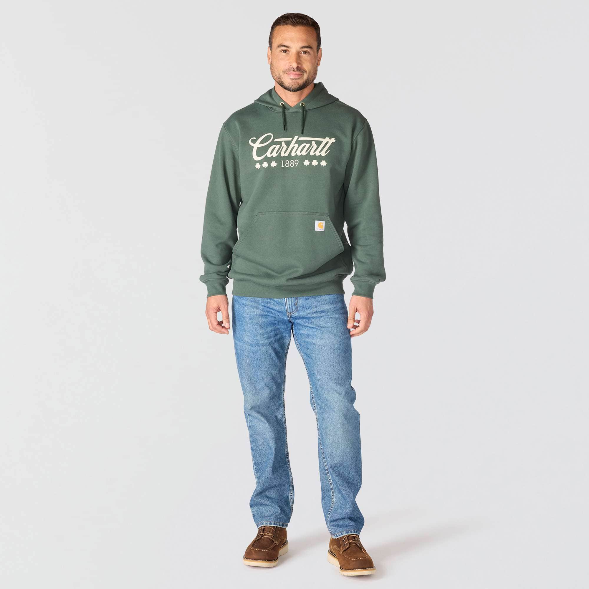 Men's marquette shamrock graphic hoodie - st patrick's day sweatshirt
