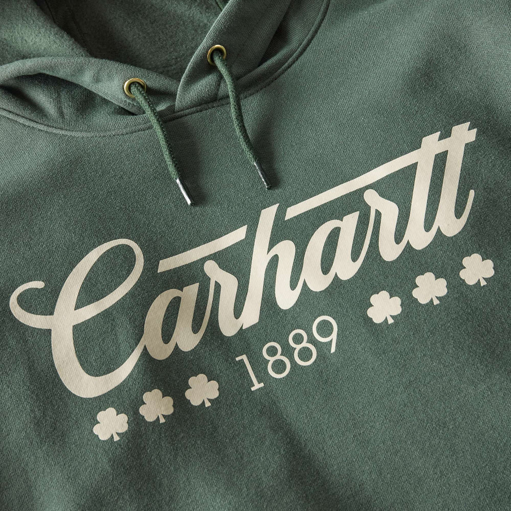 Men's marquette shamrock graphic hoodie - st patrick's day sweatshirt