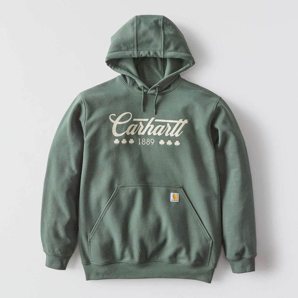 Men's marquette shamrock graphic hoodie - st patrick's day sweatshirt