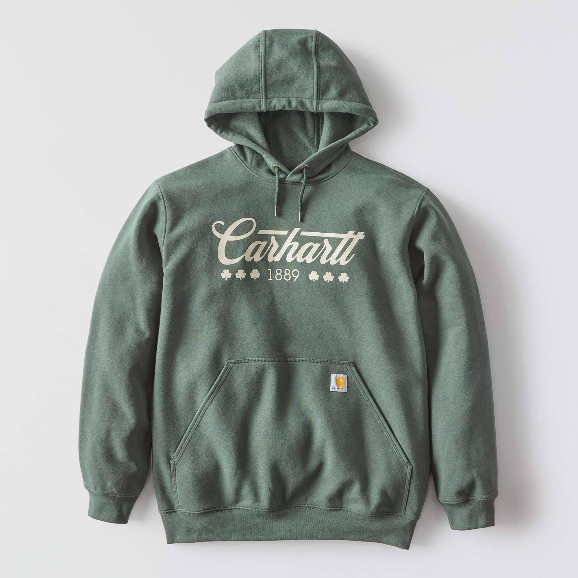 Men's marquette shamrock graphic hoodie - st patrick's day sweatshirt