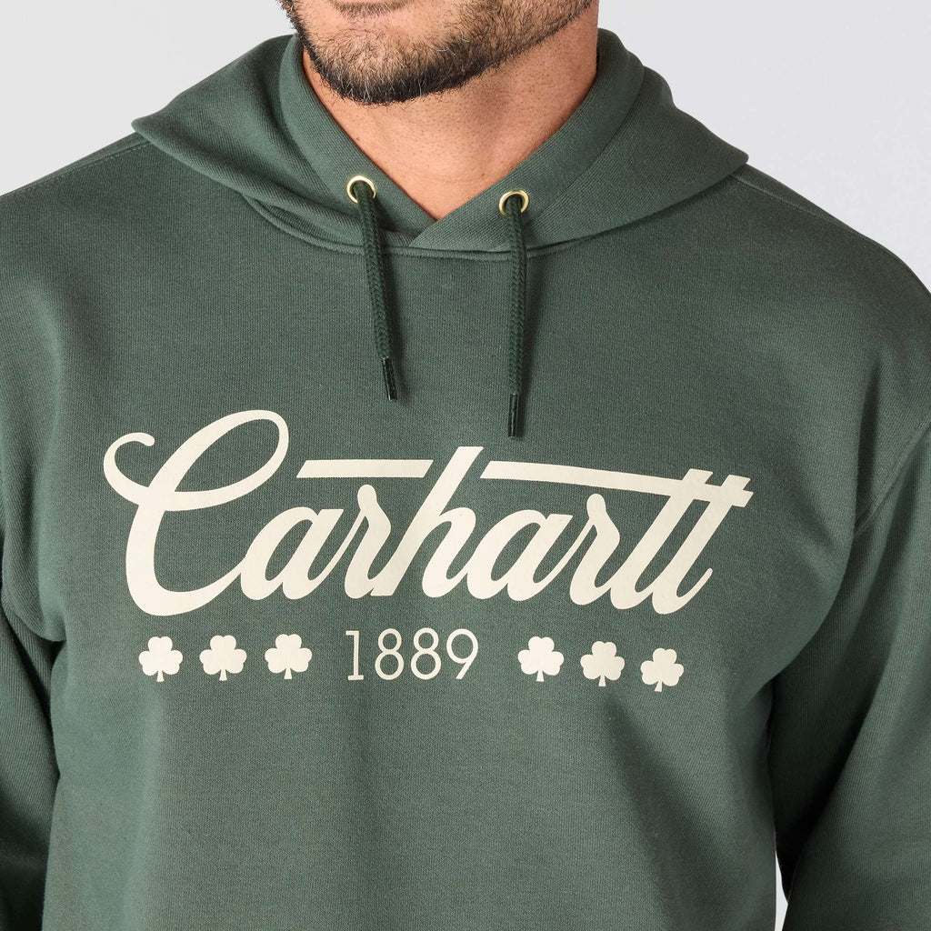 Men's marquette shamrock graphic hoodie - st patrick's day sweatshirt