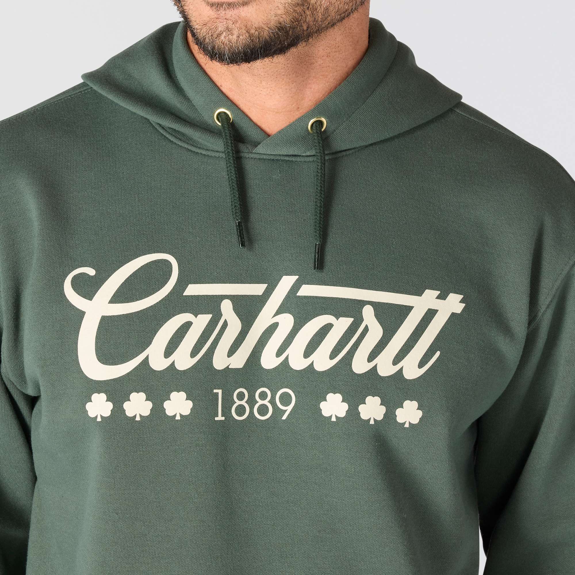 Men's marquette shamrock graphic hoodie - st patrick's day sweatshirt