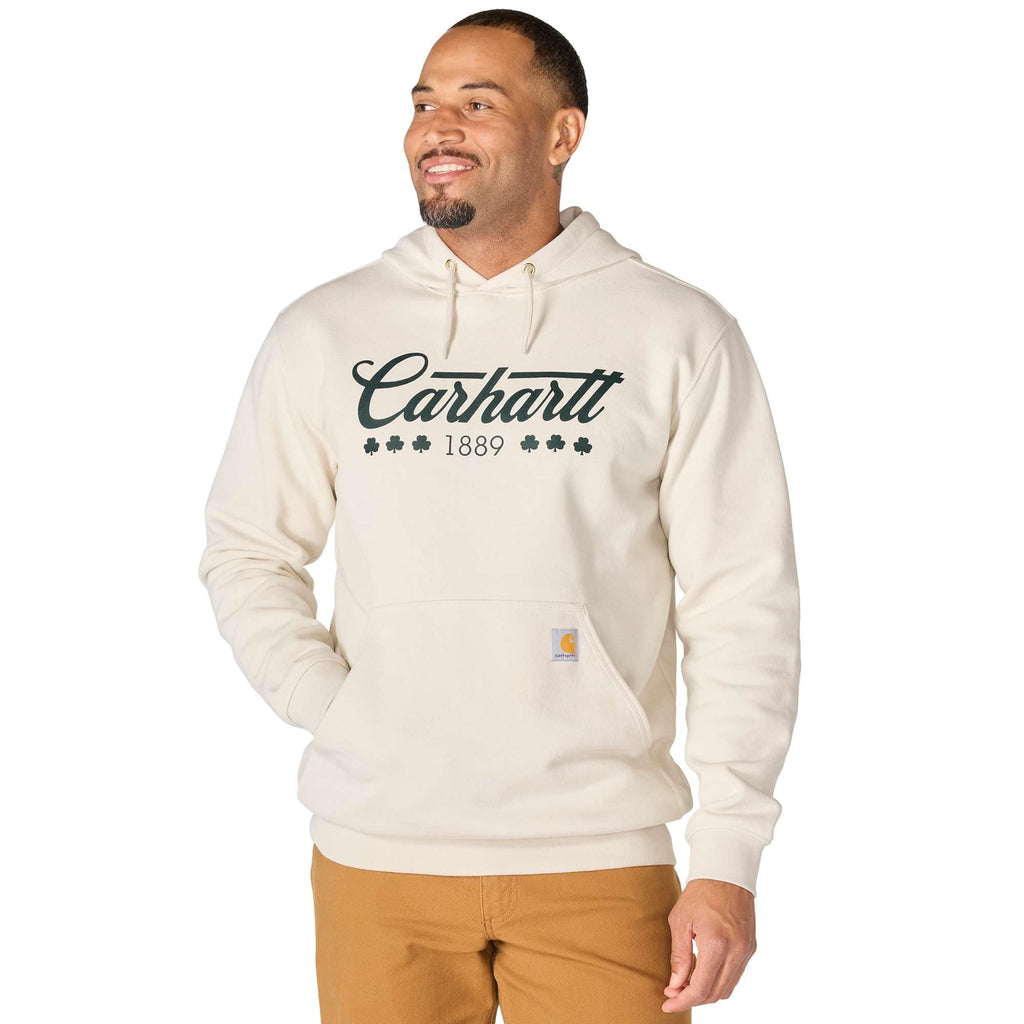 Men's marquette shamrock graphic hoodie - st patrick's day sweatshirt