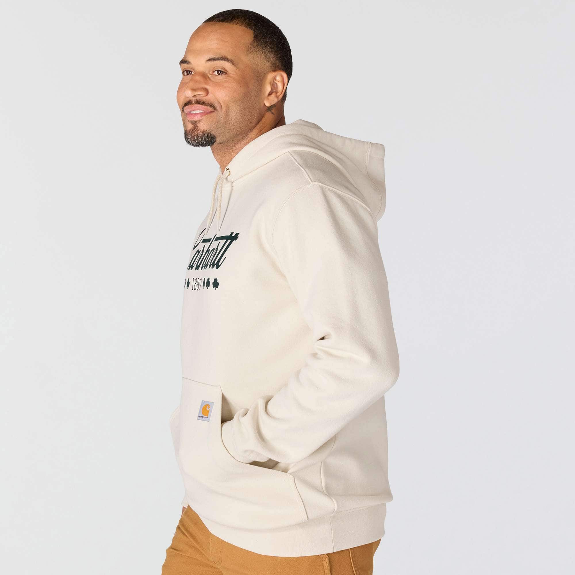 Men's marquette shamrock graphic hoodie - st patrick's day sweatshirt