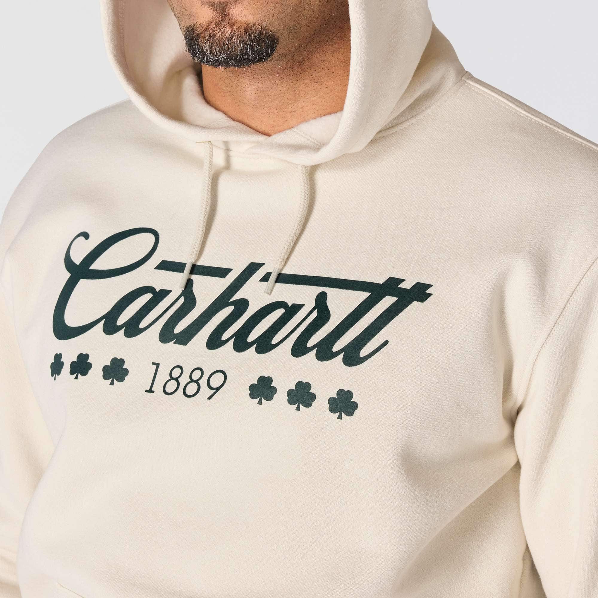 Men's marquette shamrock graphic hoodie - st patrick's day sweatshirt
